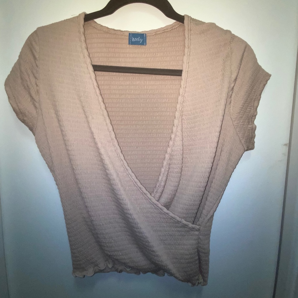 V-Neck Textured Top